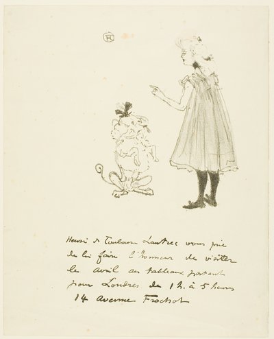 Einladung zu einer Ausstellung von Henri de Toulouse-Lautrec