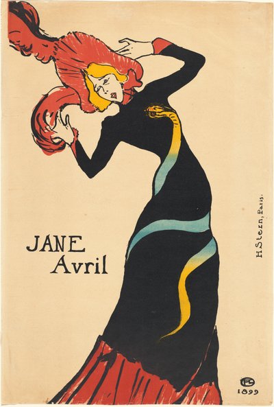 Jane Avril av Henri de Toulouse Lautrec