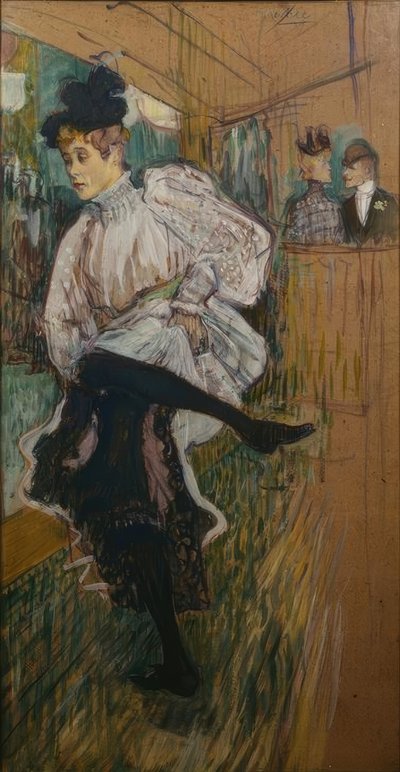 Jane Avril tanzend von Henri de Toulouse Lautrec