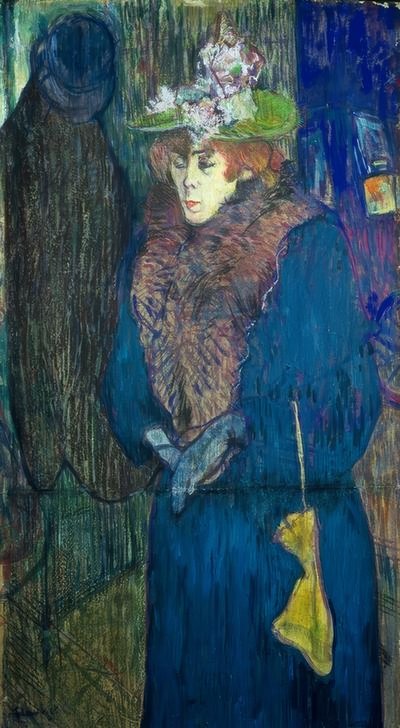 Jane Avril går inn i Moulin-Rouge av Henri de Toulouse Lautrec
