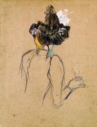 Jane Avril sett bakfra av Henri de Toulouse Lautrec