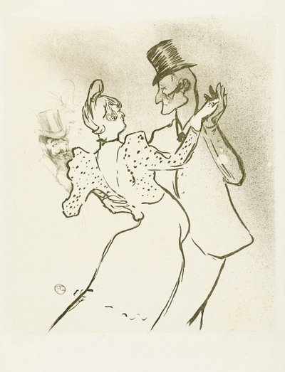 La Goulue og Valentin la Desossee. Plakat av Toulouse-Lautrec. av Henri de Toulouse Lautrec