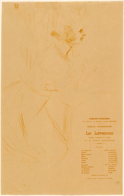 Den spedalske, 1896. av Henri de Toulouse Lautrec