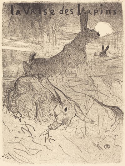 The Waltz of the Rabbits, 1895. av Henri de Toulouse Lautrec