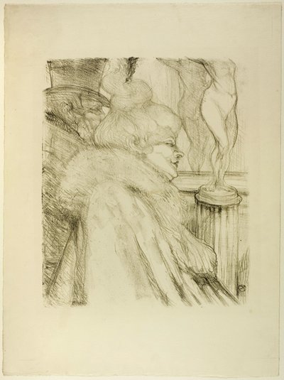 Forlater teatret av Henri de Toulouse Lautrec