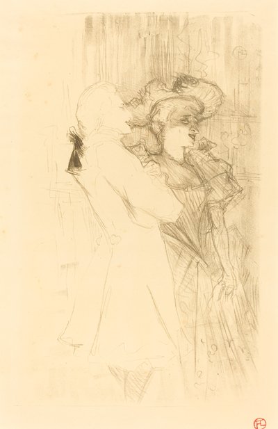 Lender og Auguez i "La chanson de fortunio" (Lender og Auguez i "La chanson de fortunio") av Henri de Toulouse Lautrec