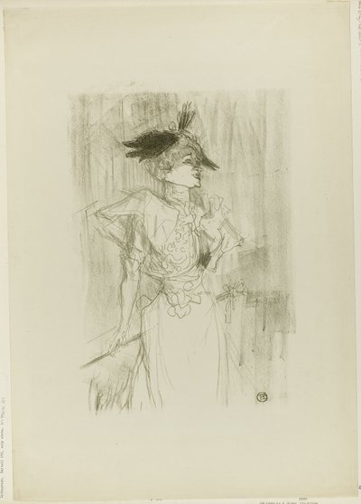 Mademoiselle Marcelle Lender, stående av Henri de Toulouse-Lautrec
