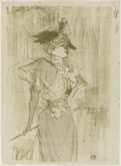 Mademoiselle Marcelle Lender, stehend von Henri de Toulouse-Lautrec