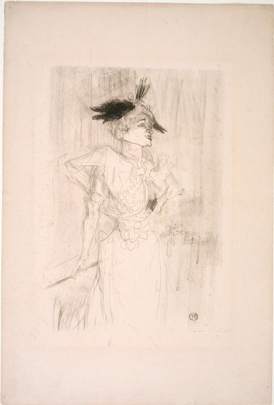 Frøken Marcelle Lender, stående av Henri de Toulouse-Lautrec