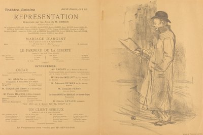 Sølvbryllup, The Burden of Liberty, A Serious Client [recto], 1897. av Henri de Toulouse Lautrec