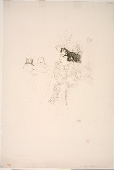 Miss May Belfort au Irish American Bar, Rue Royale av Henri de Toulouse-Lautrec