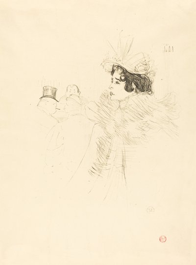 Miss May Belfort i den irske og amerikanske baren, rue Royale Miss Belfort Belfort au Irish..., 1895. av Henri de Toulouse Lautrec