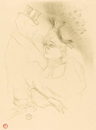Mlle. Lender and Baron (Mlle. Lender et Baron) av Henri de Toulouse Lautrec