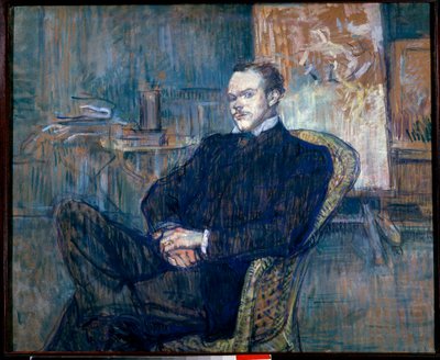 Portrett av Paul Leclerq (1872- 1956) Grunnlegger av Revue Blanche-maleriet av Henri Toulouse Lautrec (1864-1901) 1897 Søn. 0,54x0,97 m Paris, musee d