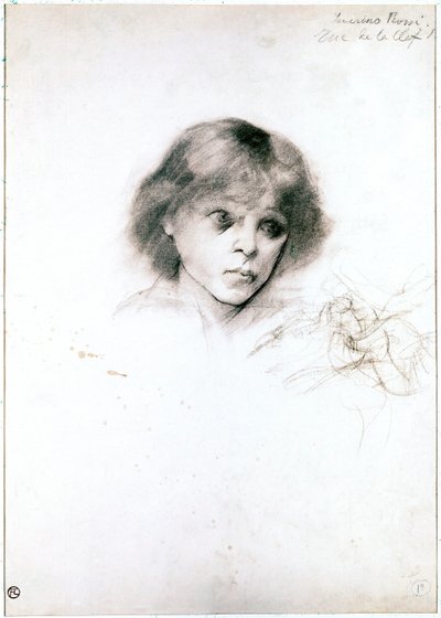 Portrett av Severino Rossi. 1883 (kull på hvitt papir) av Henri de Toulouse Lautrec