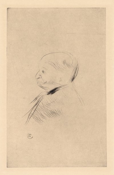 Portrett av en mann av Henri de Toulouse Lautrec