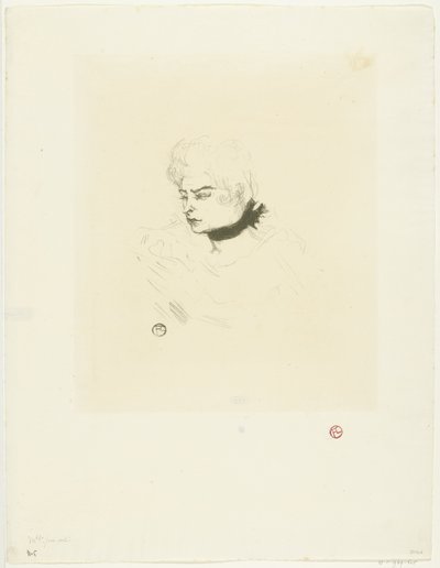 Portrett av Mademoiselle grønne prikker Frøken grønne prikker av Henri de Toulouse Lautrec