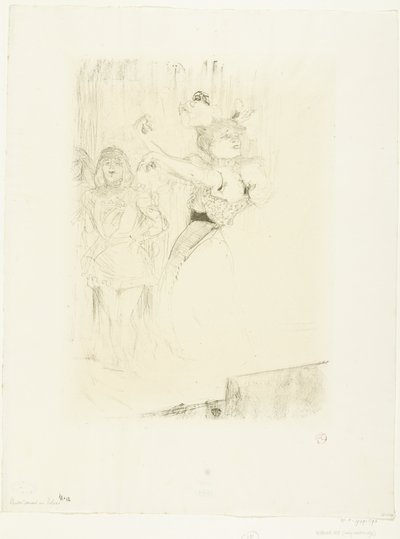 Portrett av skuespillerinnen Marcelle Lender som danser boléroen i operaen Chilpéric Lender dansant le pas de bolero av Henri de Toulouse Lautrec