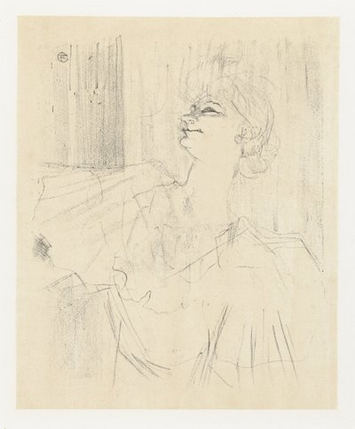 Portrett av skuespillerinnen Yvette Guilbert i A Ménilmontant de Bruant Yvette Guilbert A Menilmontant de Bruant Yvette Guilbert : engelsk serie (serietittel) av Henri de Toulouse Lautrec