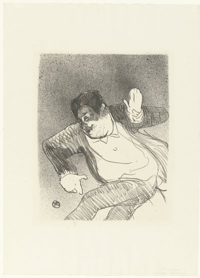Portret van komiek Caudieux danser i Petit Casino Caudieux Petit Casino The Cafe Concert (serietittel) av Henri de Toulouse Lautrec