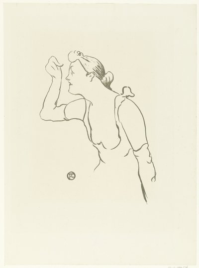 Portrett av sangeren Paula Brebion Le cafe-konsert (serietittel) av Henri de Toulouse Lautrec