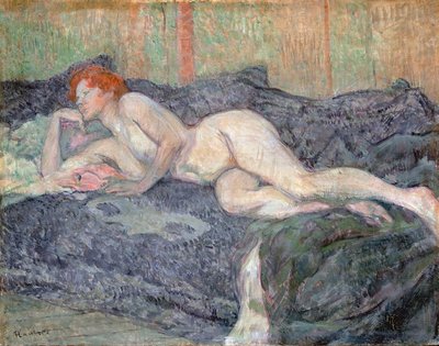 Liggende naken, 1897 av Henri de Toulouse Lautrec