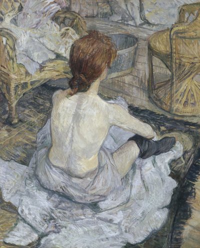 Redhead The Toilet, 1889 av Henri de Toulouse Lautrec