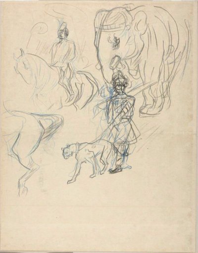 The Cortege of the Rajah av Henri de Toulouse Lautrec