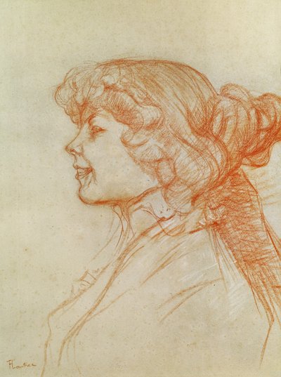 The English Girl at the Star i Le Havre, 1899 (fargestift på papir) av Henri de Toulouse Lautrec
