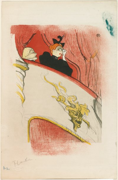 Die Loge mit der vergoldeten Maske von Henri de Toulouse-Lautrec