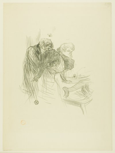 Bønnen til de polske jødene, fra Au Pied du Sinaï av Henri de Toulouse-Lautrec