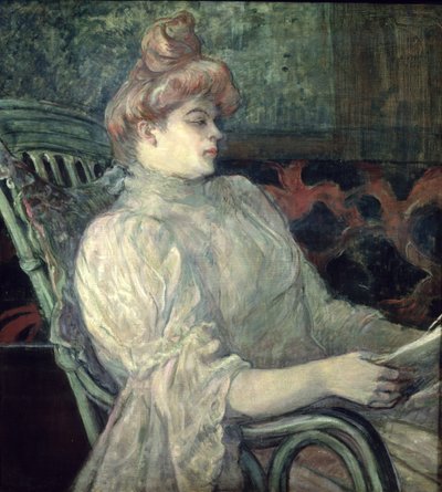 Kvinne som leser av Henri de Toulouse Lautrec