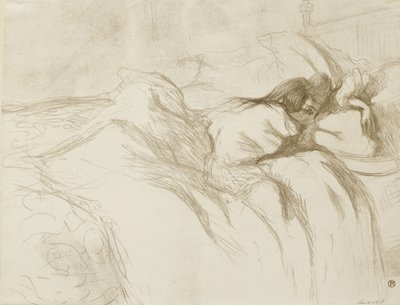 Liegende Frau - Aufwachen, 1896 von Henri de Toulouse Lautrec