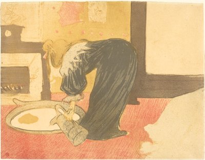 Kvinne ved badekaret Femme au tub, 1896. av Henri de Toulouse Lautrec