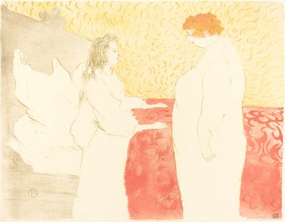 Kvinne i seng, profil (Femme au lit, profil) av Henri de Toulouse Lautrec