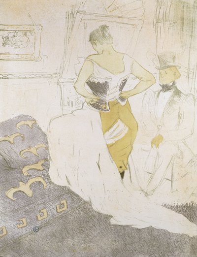 Frau im Korsett, aus Elles von Henri de Toulouse Lautrec