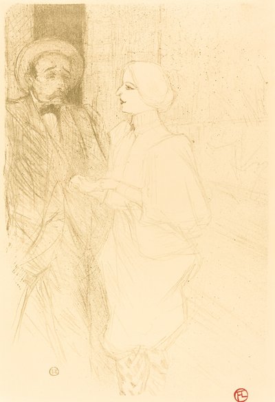 Yahne og Mayer i den vanskelige tidsalderen Yahne og Mayer i den vanskelige tidsalderen, 1895. av Henri de Toulouse Lautrec