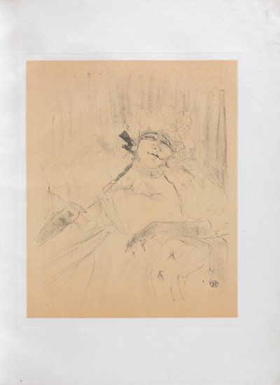 Yvette Guilbert-engelsk serie: Old Song av Henri de Toulouse-Lautrec