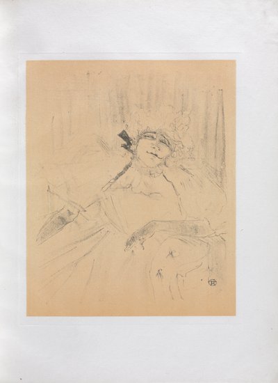 Yvette Guilbert-engelsk serie: Old Song, 1898. av Henri de Toulouse Lautrec