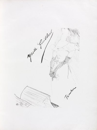 Yvette Guilbert-engelsk serie: Frontispice av Henri de Toulouse-Lautrec