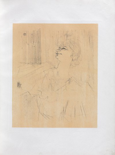 Yvette Guilbert-engelsk serie: Menilmontant de Bruant av Henri de Toulouse-Lautrec