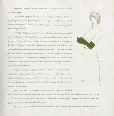 Yvette Guilbert - Französische Serie: Nr. 10 von Henri de Toulouse-Lautrec