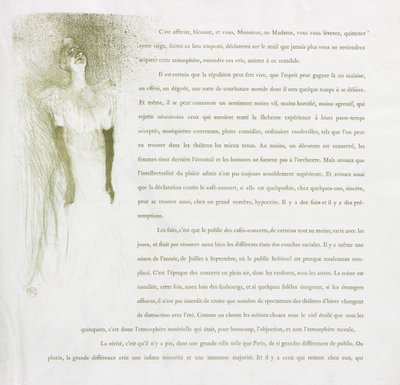 Yvette Guilbert-French Series: nr. 3, 1894. av Henri de Toulouse Lautrec