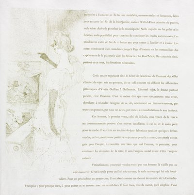 Yvette Guilbert-French Series: nr. 6 av Henri de Toulouse Lautrec