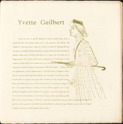 Yvette Guilbert von Henri de Toulouse Lautrec