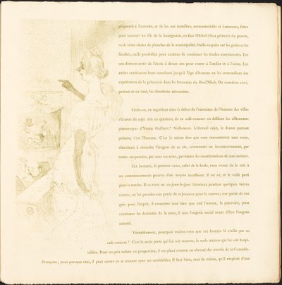 Yvette Guilbert, 1894 von Henri de Toulouse Lautrec