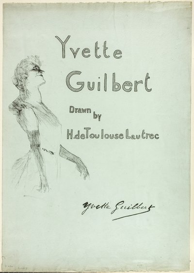 Yvette Guilbert på Scenen, fra Yvette Guilbert av Henri de Toulouse Lautrec
