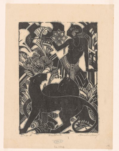 Circe II (original tittel på objekt) av Henri van der Stok (signed by artist)