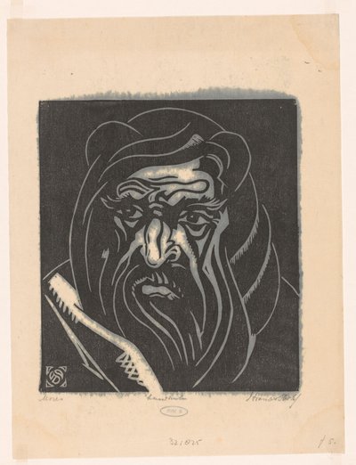 Mozes (original tittel på objekt) av Henri van der Stok (signed by artist)