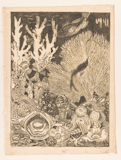 På korallbunnen (originaltittel på objektet) av Henri van der Stok (signed by artist)